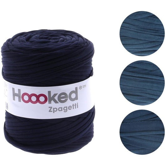 Hoooked Zpagetti Yarn Sailor Blue - Dark Blue Shades Pack of 3 *Pre-order*