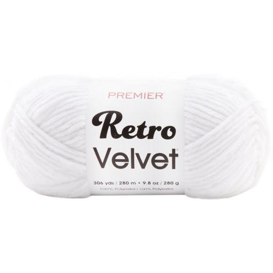 Premier Retro Velvet yarn white