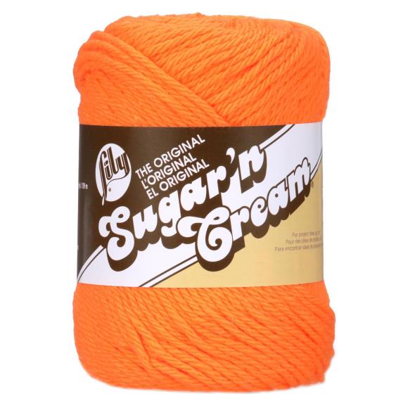 Lily Sugar 'n Cream Cotton Yarn Hot Orange