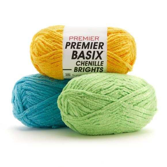 Premier Basix Brights Chenille Yarn - White