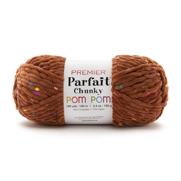 Premier Parfait Chunky Pom Pom Chenille yarn- Caramel