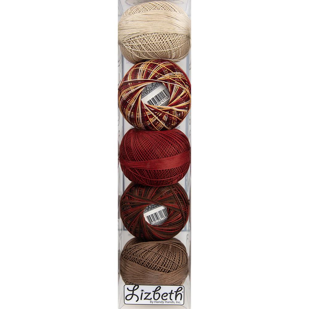 Handy Hands Lizbeth Specialty Pack Cordonnet Cotton Size 20 Fall Assortment 5/Pkg  *Pre-order*