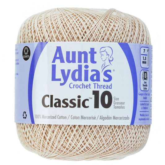 Aunt Lydia's Classic Crochet Thread Size 10 Natural Pack of 3 *Pre-order*