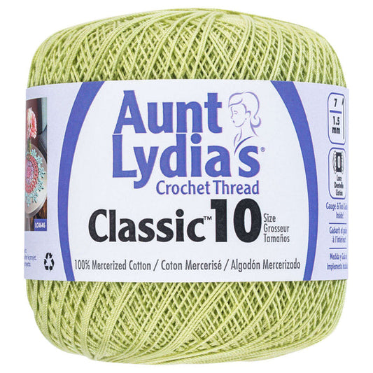 Aunt Lydia's Classic Crochet Thread Size 10 Wasabi Pack of 3 *Pre-order*