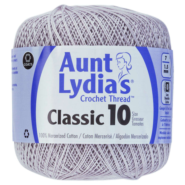 Aunt Lydia's Classic Crochet Thread Size 10 Silver Pack of 3 *Pre-order*
