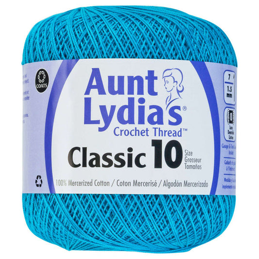 Aunt Lydia's Classic Crochet Thread Size 10 Parakeet Pack of 3 *Pre-order*