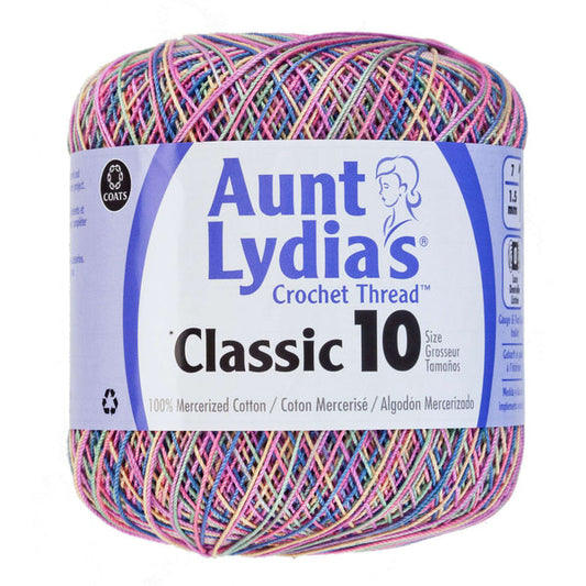 Aunt Lydia's Classic Crochet Thread Size 10 Pastels Pack of 3 *Pre-order*