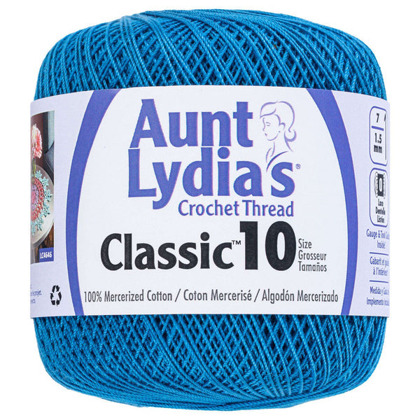 Aunt Lydia's Classic Crochet Thread Size 10 Blue Hawaii Pack of 3 *Pre-order*