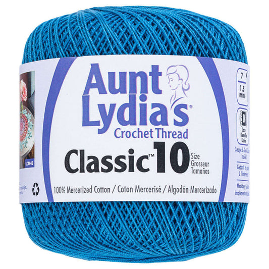 Aunt Lydia's Classic Crochet Thread Size 10 Blue Hawaii Pack of 3 *Pre-order*