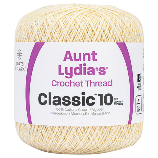 Aunt Lydia's Classic Crochet Thread Size 10 Cream Pack of 3 *Pre-order*