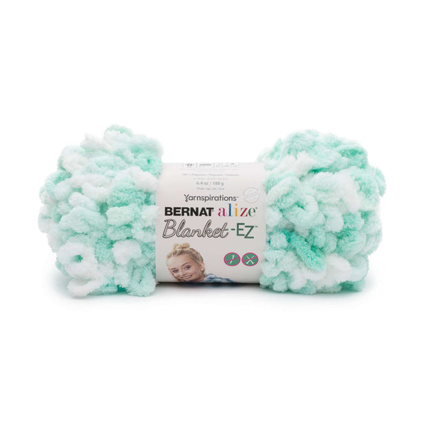 Bernat Alize Blanket-EZ Yarn White Mint Pack of 2 *Pre-order*