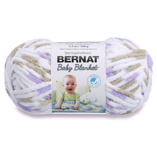 Bernat Baby Blanket yarn Little Lilac Dove Print 100g