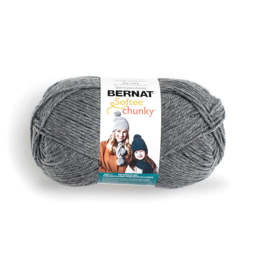 Bernat Softee Chunky Big Ball Yarn - Solids True Grey  *Pre-order*