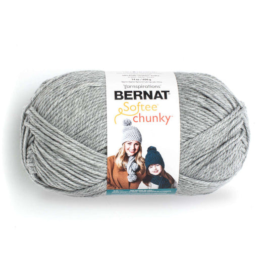 Bernat Softee Chunky Big Ball Yarn - Solids Grey Heather  *Pre-order*