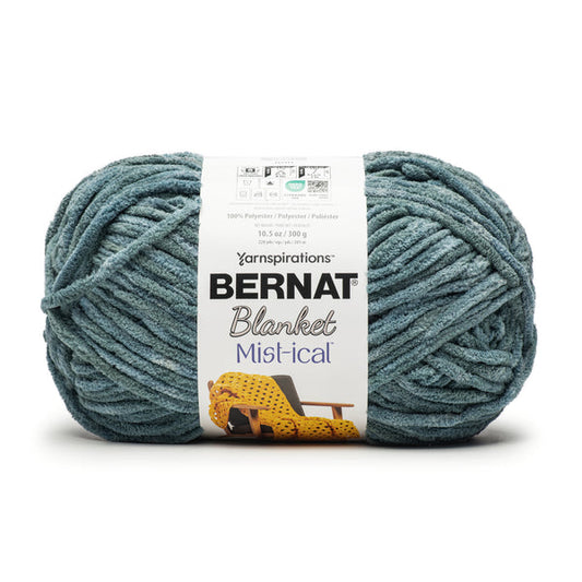 Bernat Blanket Mist-Ical Yarn Teal Stream