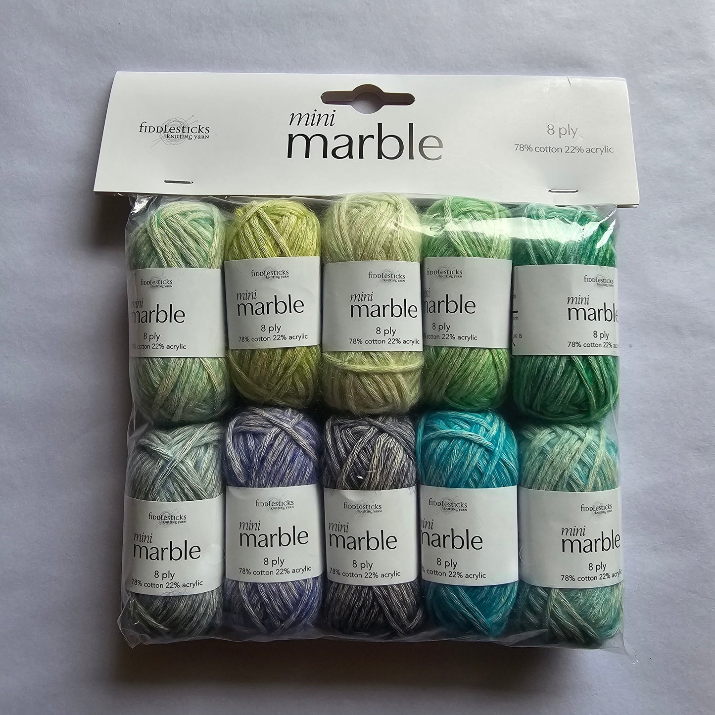 Fiddlesticks Mini Marble DK Yarn Colour pack