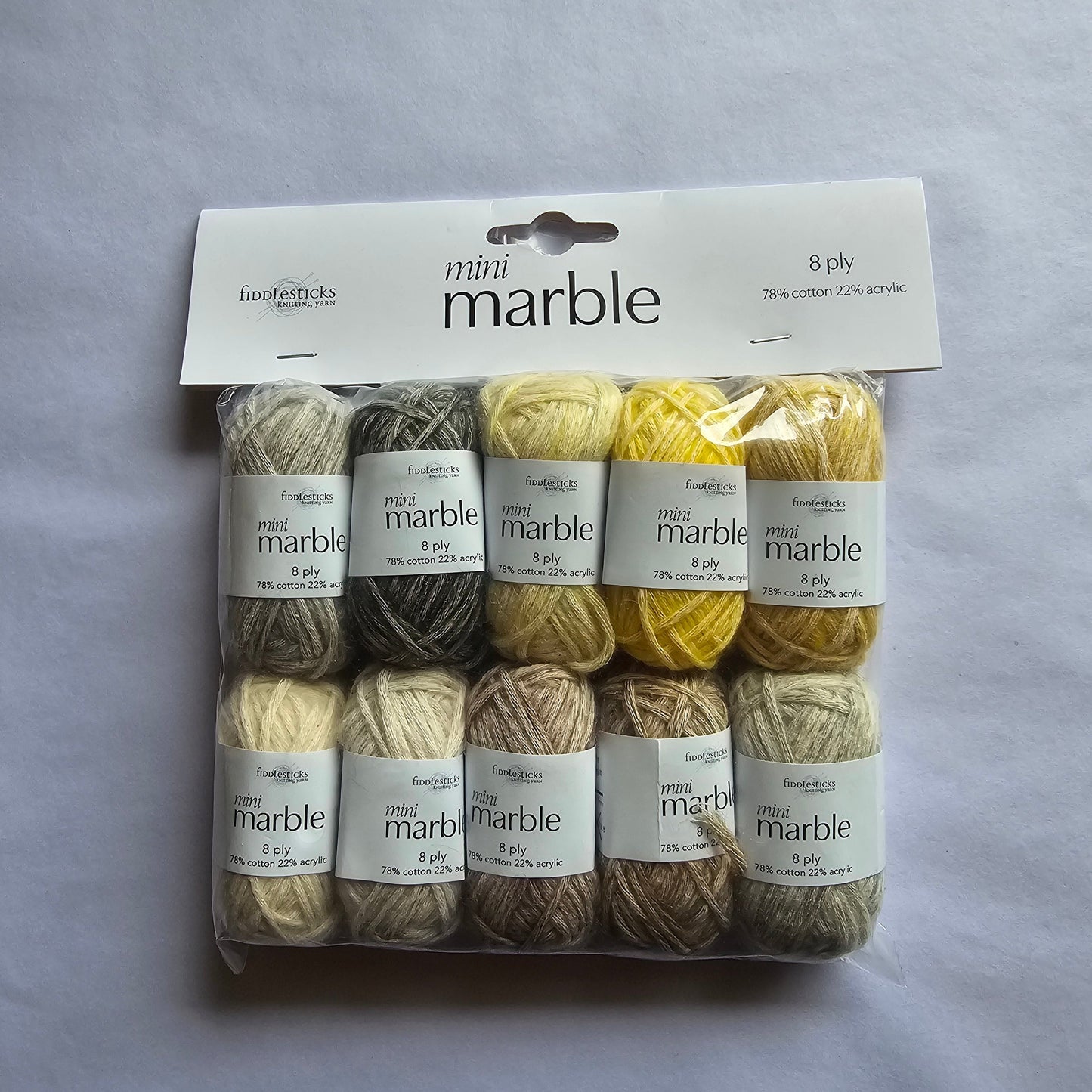 Fiddlesticks Mini Marble DK Yarn Colour pack