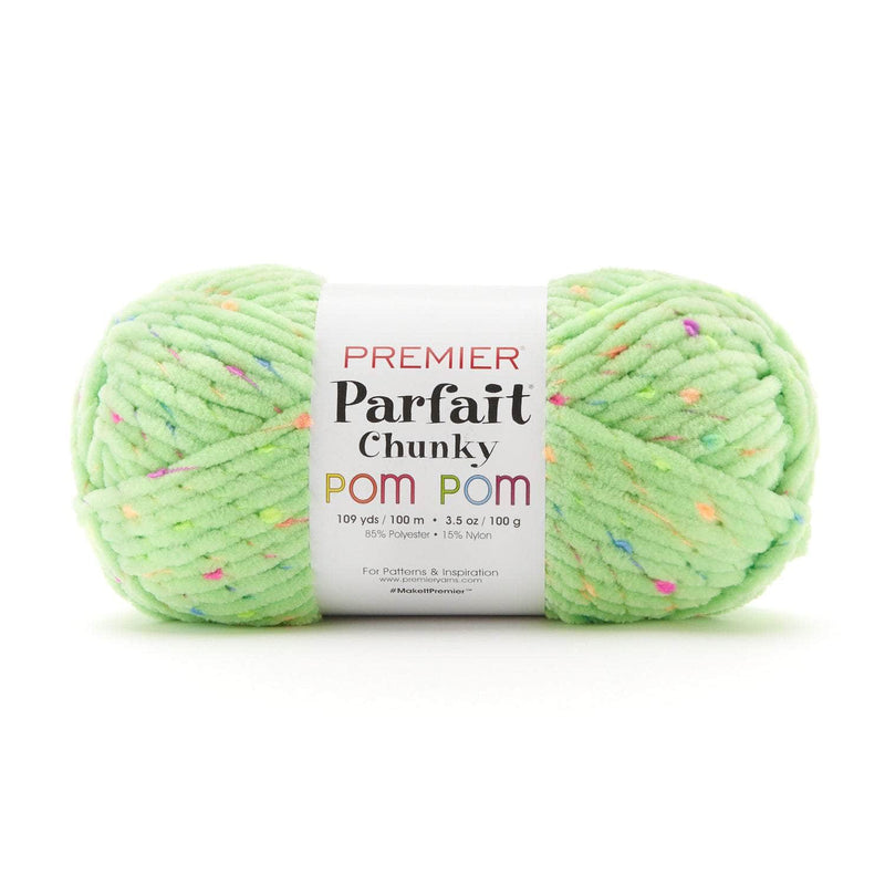 Premier Parfait Chunky Pom Pom Chenille yarn- Limelight