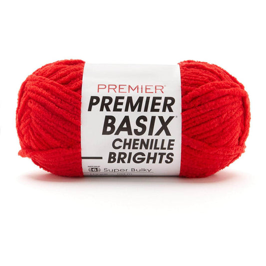 Premier Basix Brights Chenille Yarn -  Poppy