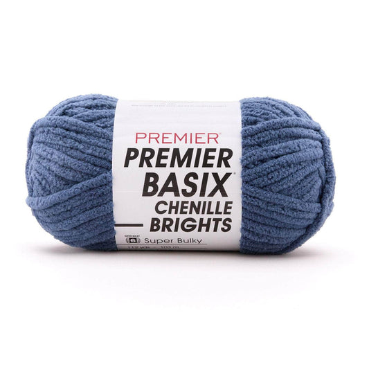 Premier Basix Brights Chenille Yarn -  denim