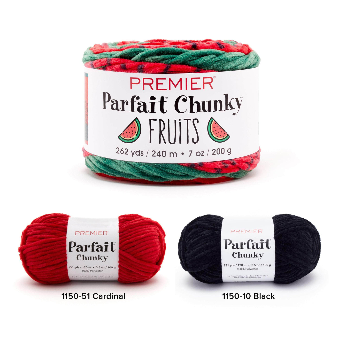 Premier Parfait Chunky Fruits Chenille yarn Watermelon