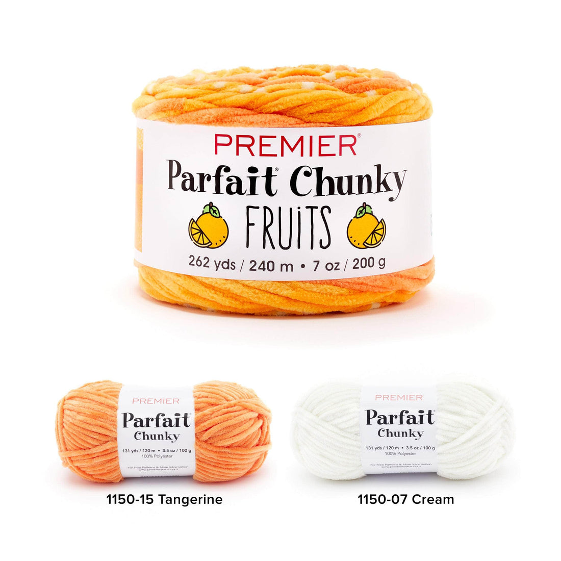 Premier Parfait Chunky Fruits Chenille yarn Orange