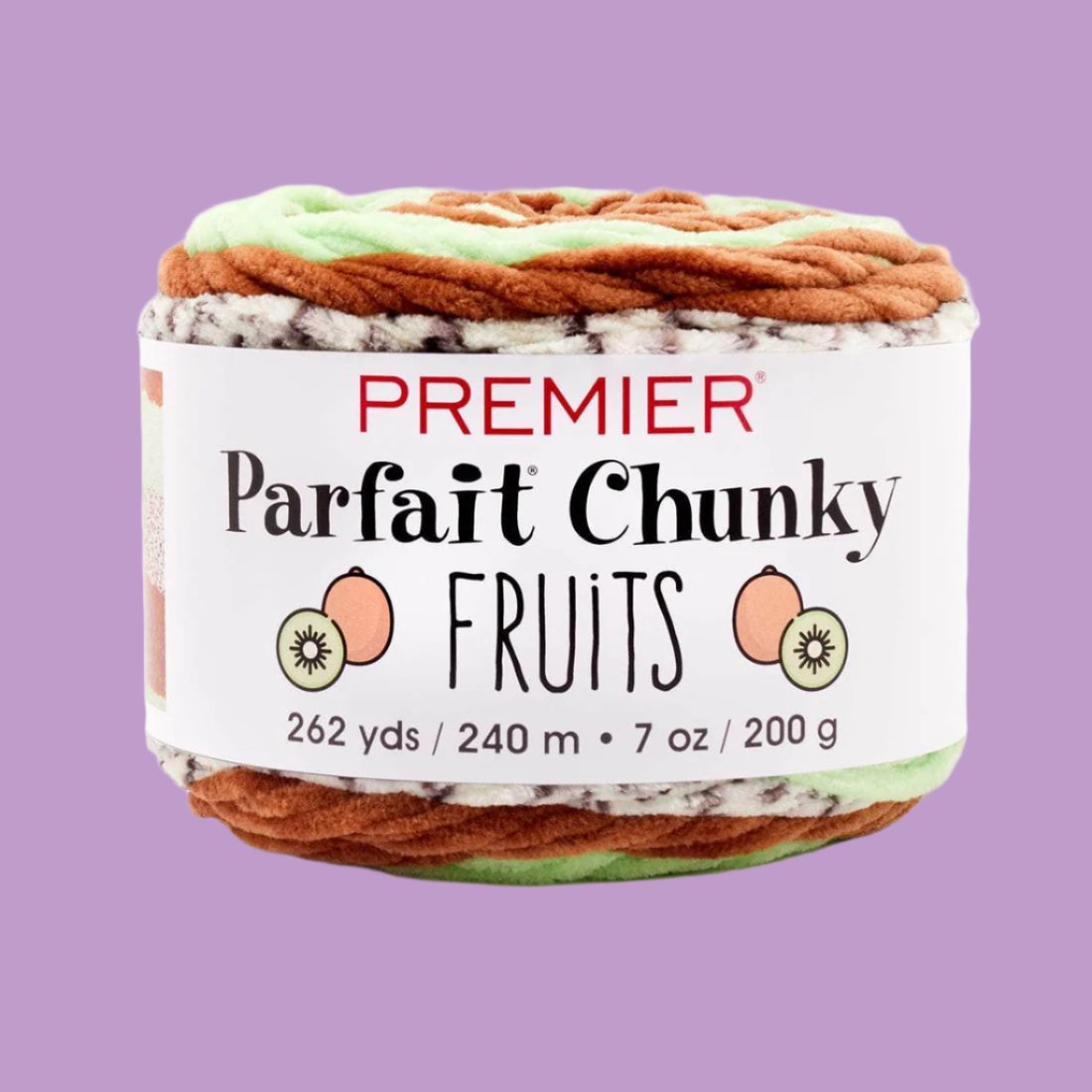 Premier Parfait Chunky Fruits Chenille yarn Kiwi