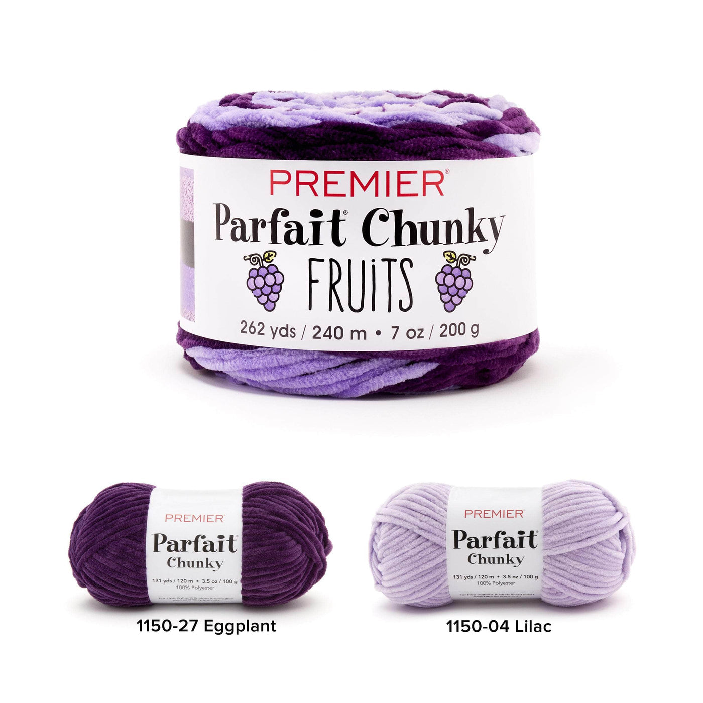 Premier Parfait Chunky Fruits Chenille yarn Grape