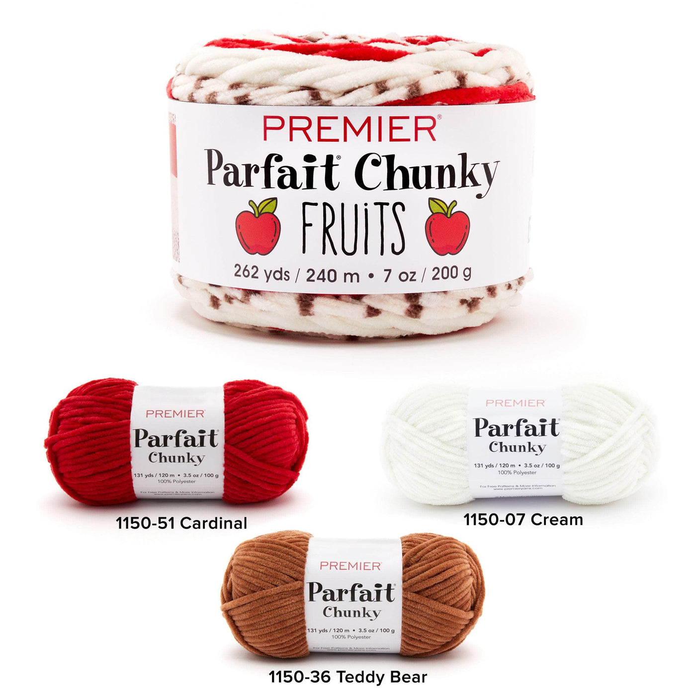 Premier Parfait Chunky Fruits Chenille yarn Apple