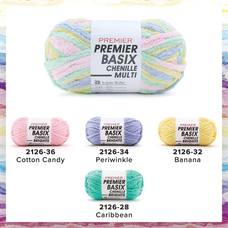 Premier Basix Brights Chenille Yarn - Pastel