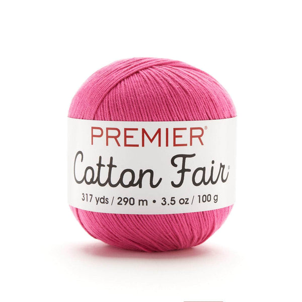 Premier Cotton Fair Yarn Bright Pink Pack of 3 *Pre-order*