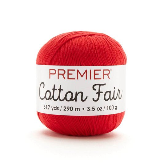 Premier Cotton Fair Yarn Red Pack of 3 *Pre-order*