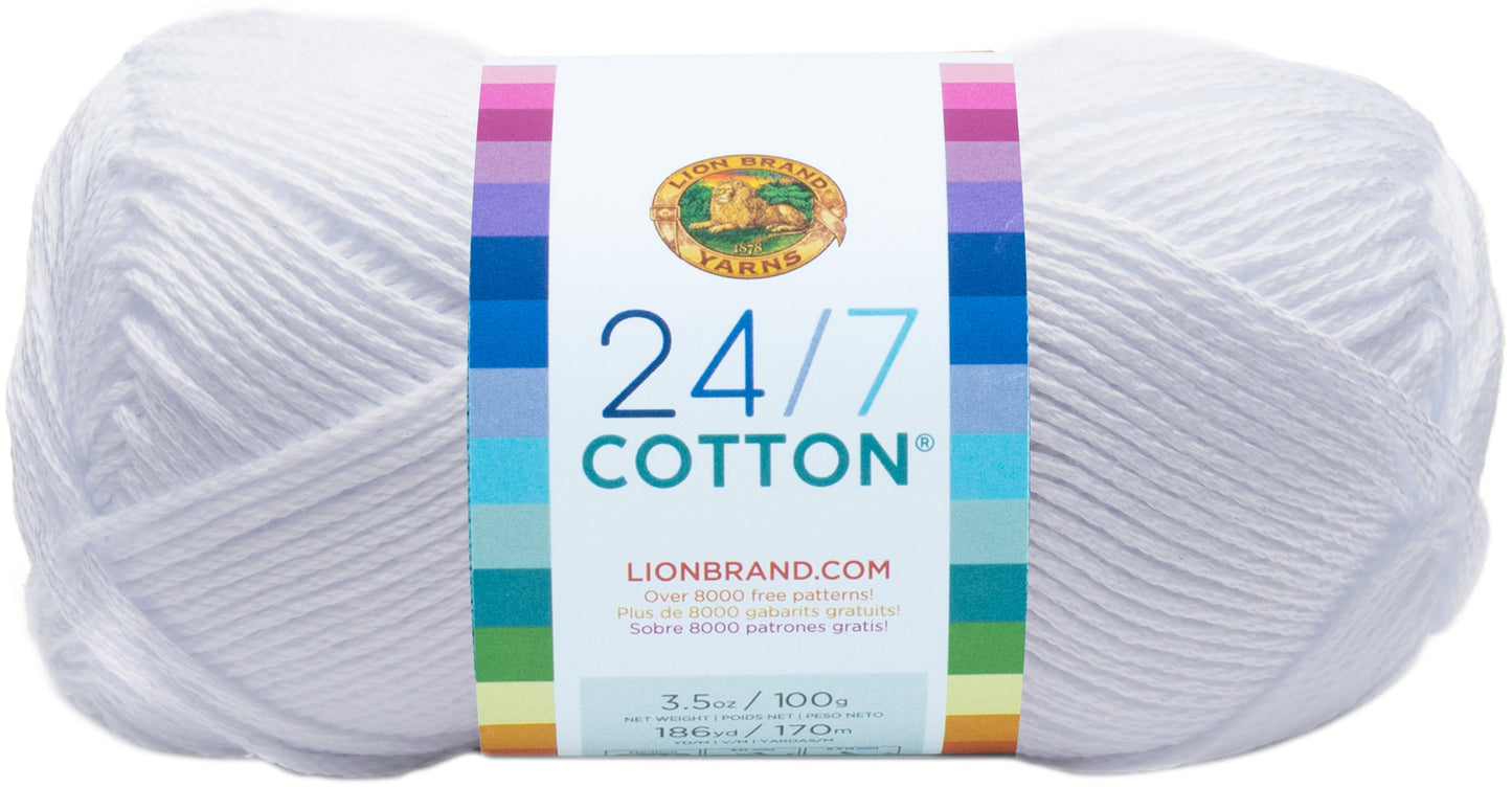 Lion Brand 24/7 Cotton Yarn-White