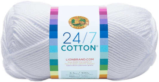 Lion Brand 24/7 Cotton Yarn-White
