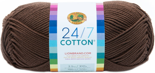 Lion Brand 24/7 Cotton Yarn-Cafe Au Lait