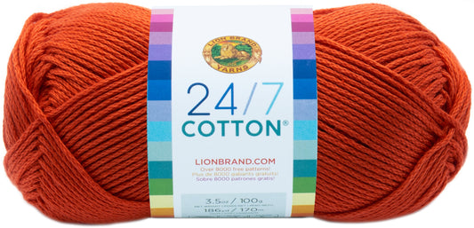 Lion Brand 24/7 Cotton Yarn-Tangerine