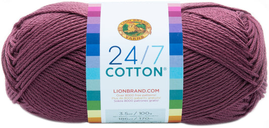 Lion Brand 24/7 Cotton Yarn-Lilac