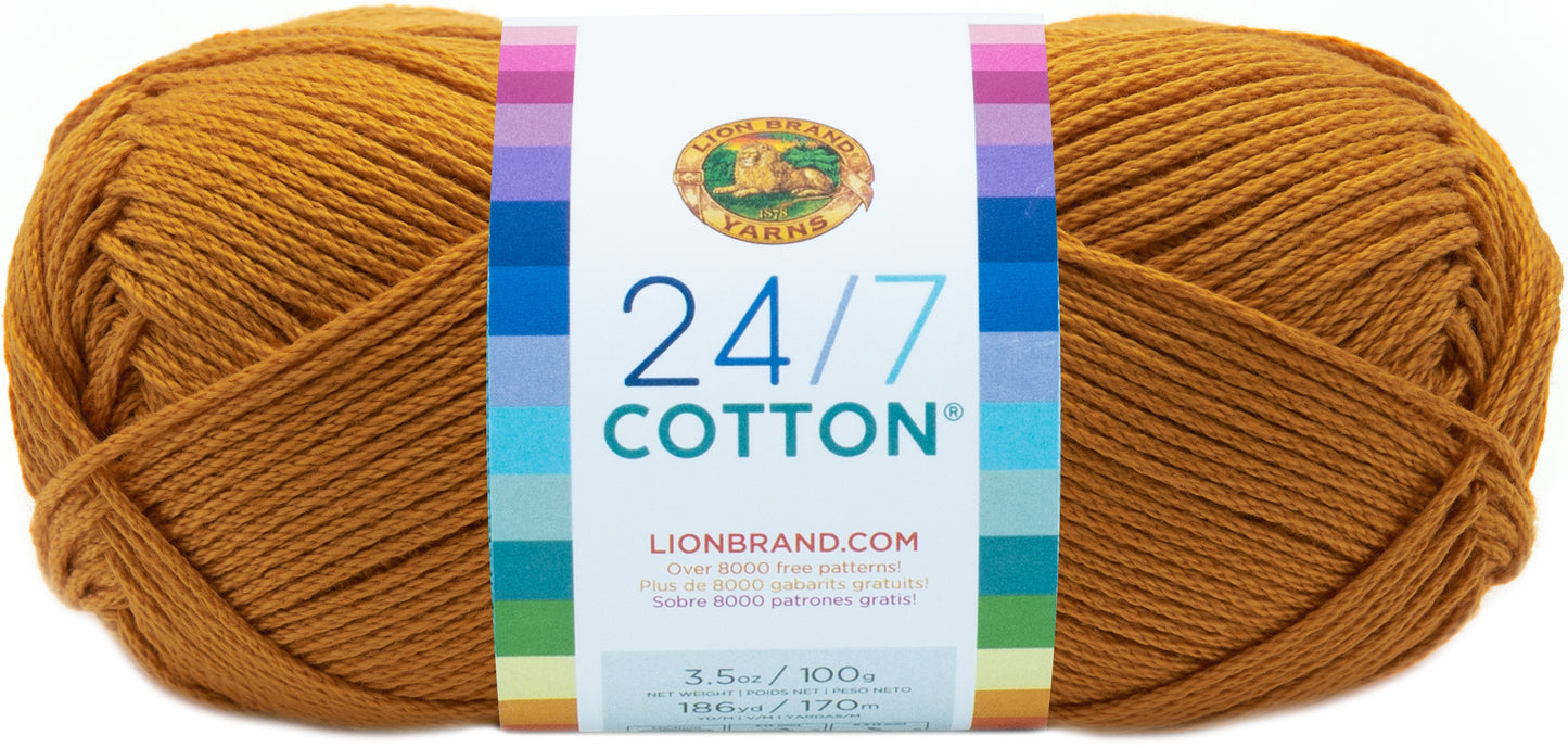 Lion Brand 24/7 Cotton Yarn-Goldenrod