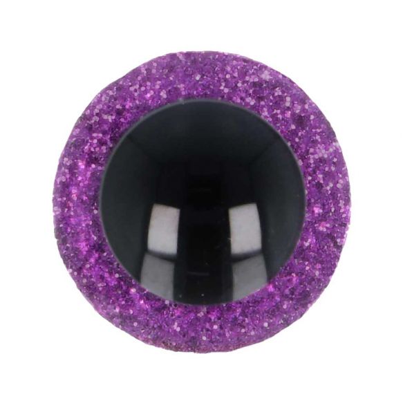 Glitter Safety Eyes- shank back eyes (various sizes)