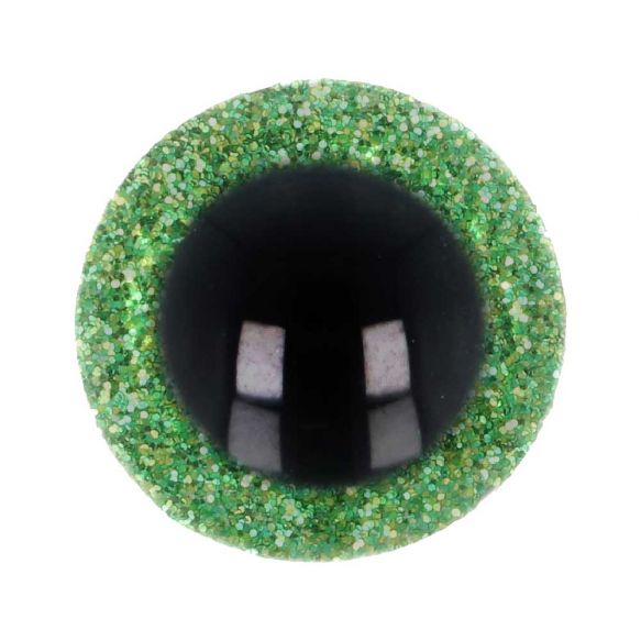 Glitter Safety Eyes- shank back eyes (various sizes)