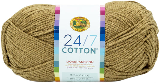Lion Brand 24/7 Cotton Yarn-Hay Bale
