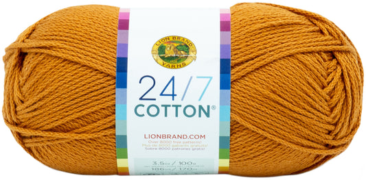 Lion Brand 24/7 Cotton Yarn-Amber