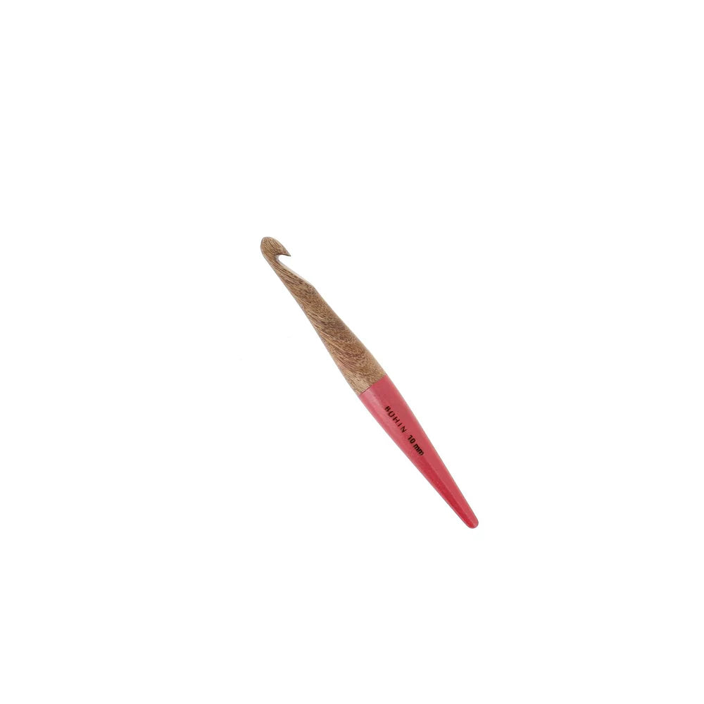 Bohin France Crochet Hook- mango wood 15cm 3.5mm to 10mm