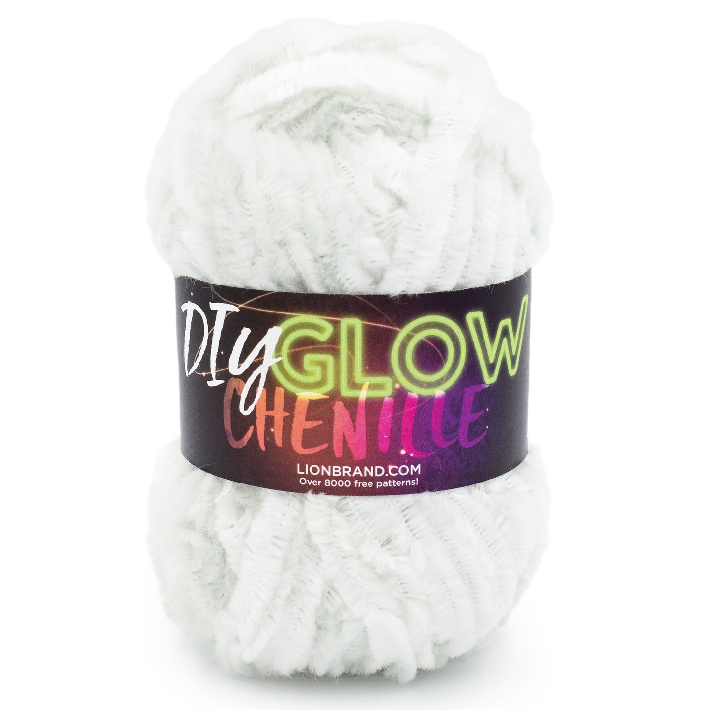 Lion Brand DIY Glow Chenille Yarn - pearl