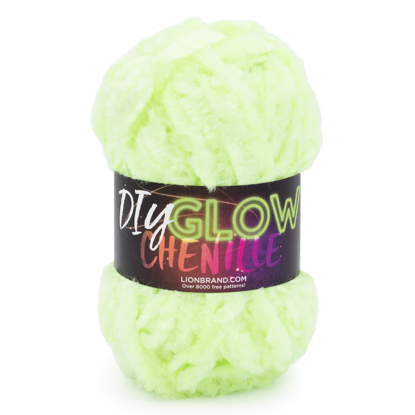 Lion Brand DIY Glow Chenille Yarn - glow worm