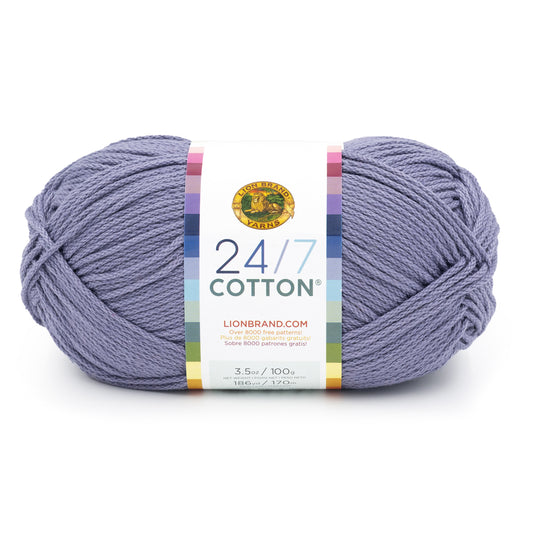 Lion Brand 24/7 Cotton Yarn-Blue Grey