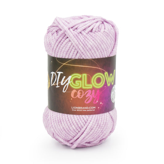 Lion Brand DIY Glow Cozy Yarn - lilac
