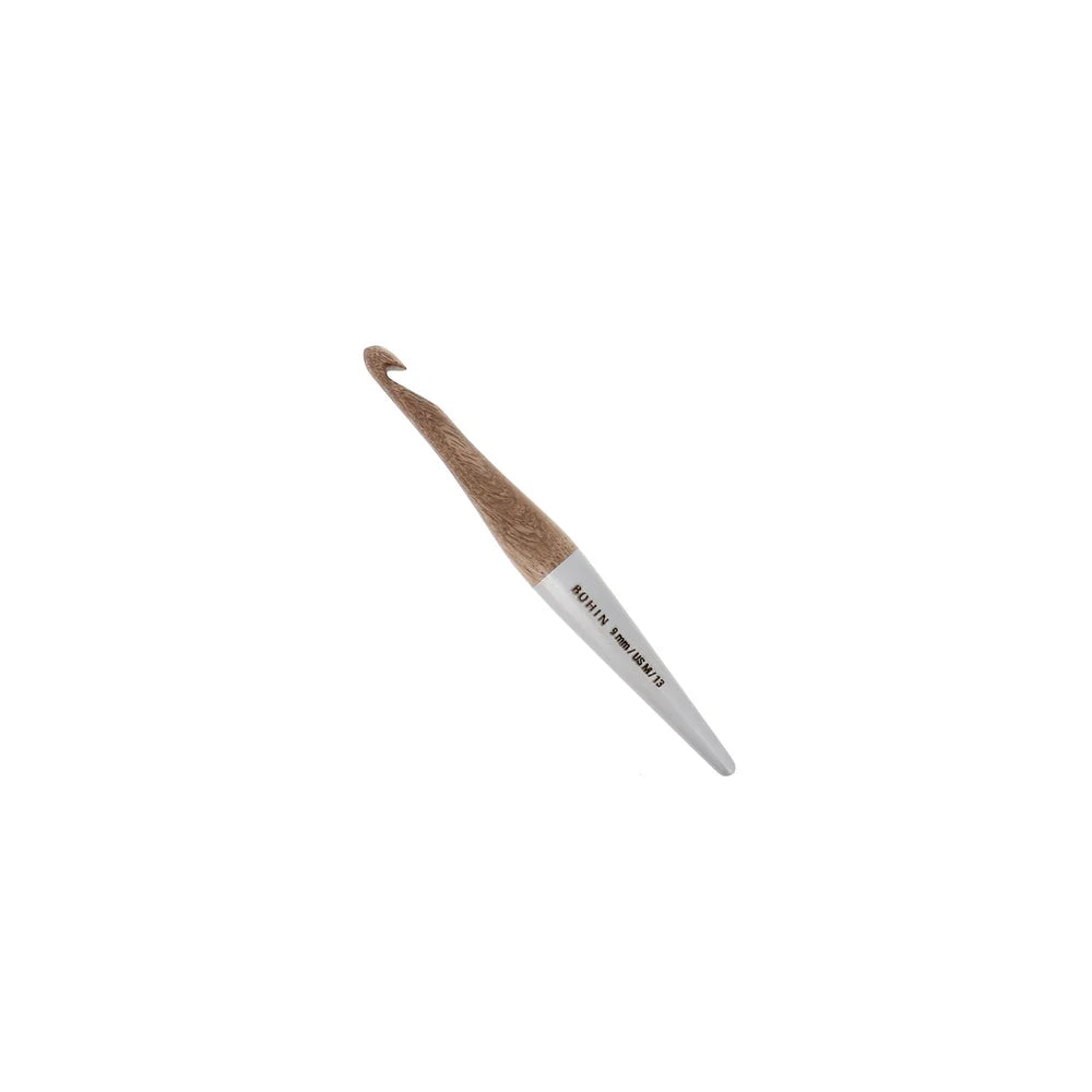 Bohin France Crochet Hook- mango wood 15cm 3.5mm to 10mm