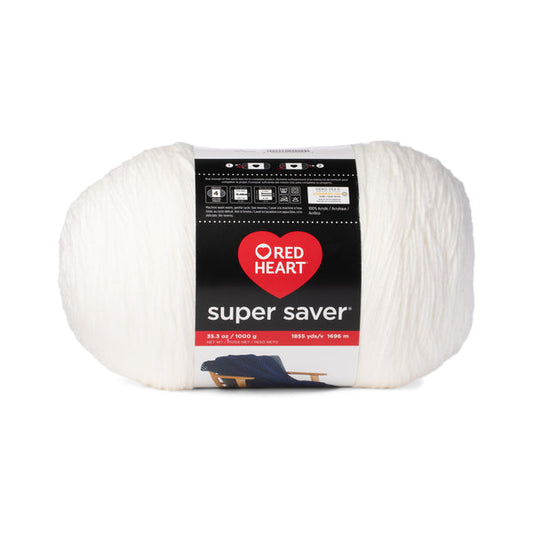 Red Heart Super Saver 1000g White  *Pre-order*