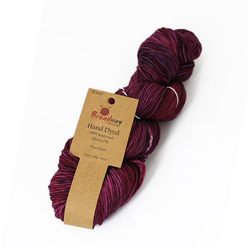 Broadway Dyed Merino DK - Pinot Noir pack of 5 skeins